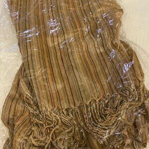 South African Striped Scarf - brown or grey